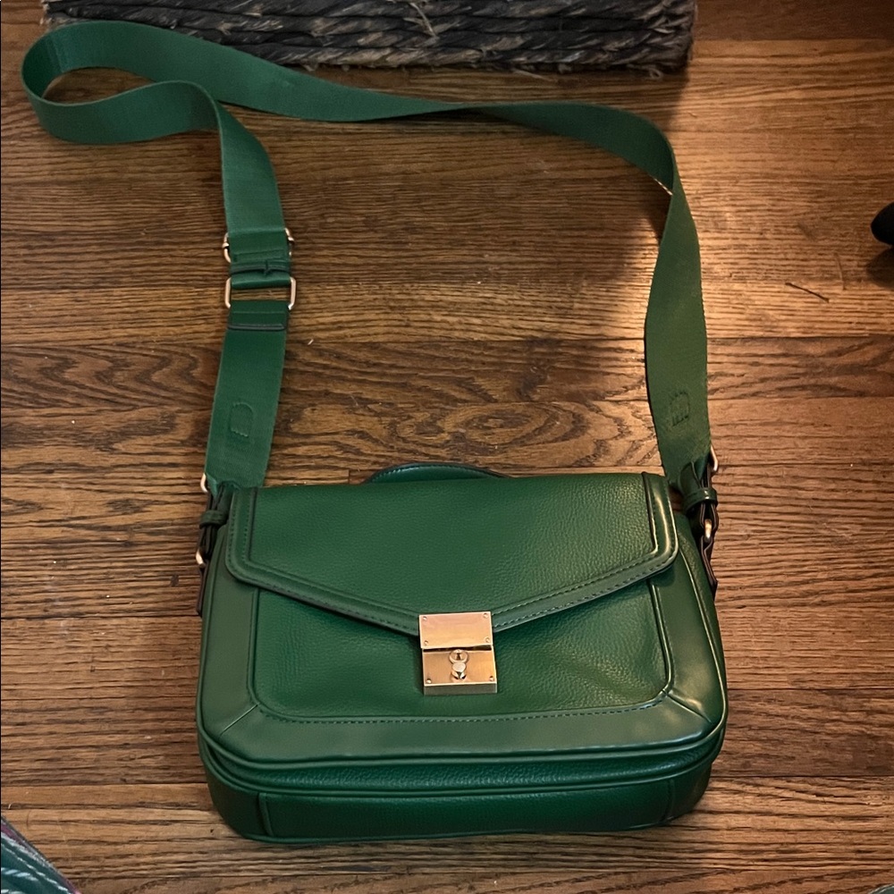 Green Leather Crossbody Bag